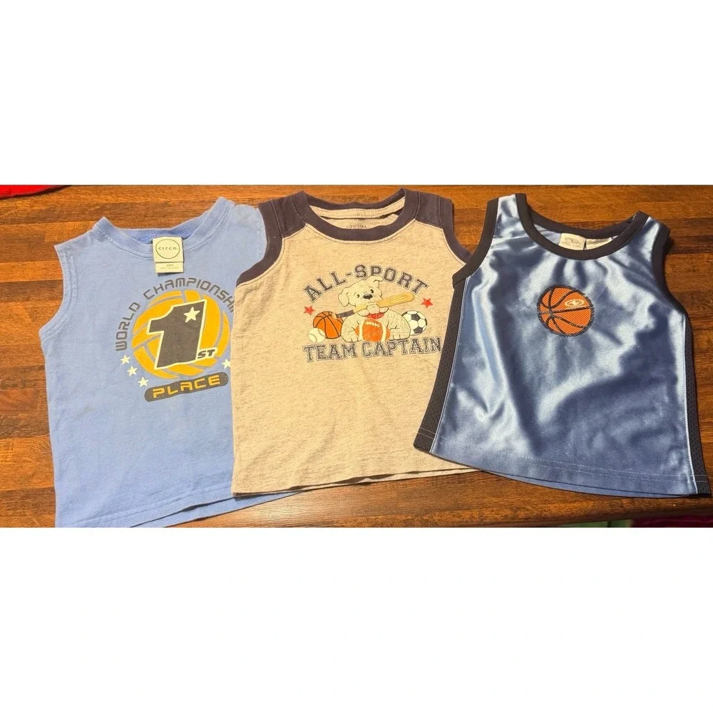Bundle of vintage Y2K sports themed shorts.  Size 18 months.  Osh kosh.